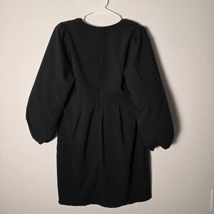 Torrid Black Puff Sleeve Mini Dress Fit & Flare Balloon Sleeve Size 12 Nwot